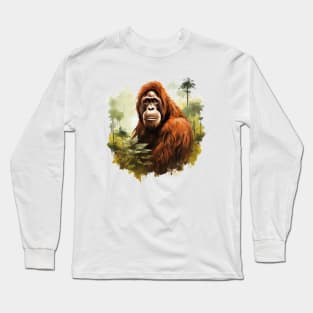Orangutan Monkey Long Sleeve T-Shirt